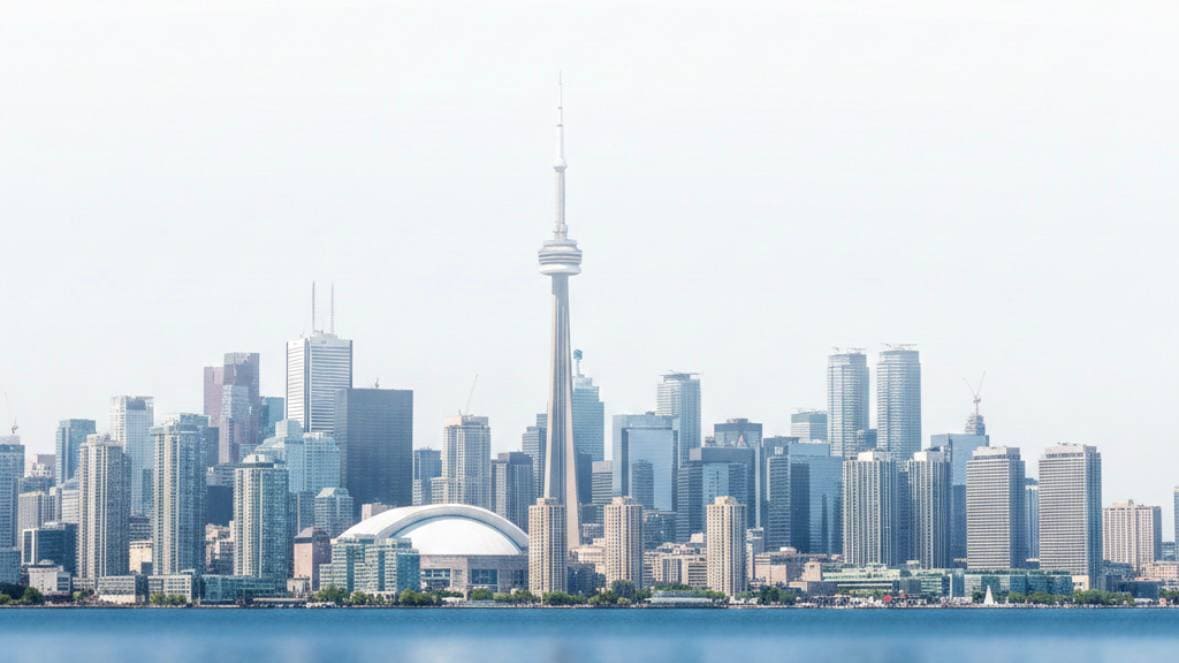 Toronto skyline and GTA service area
