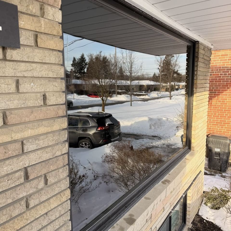 Finished residential glass replacement from outside