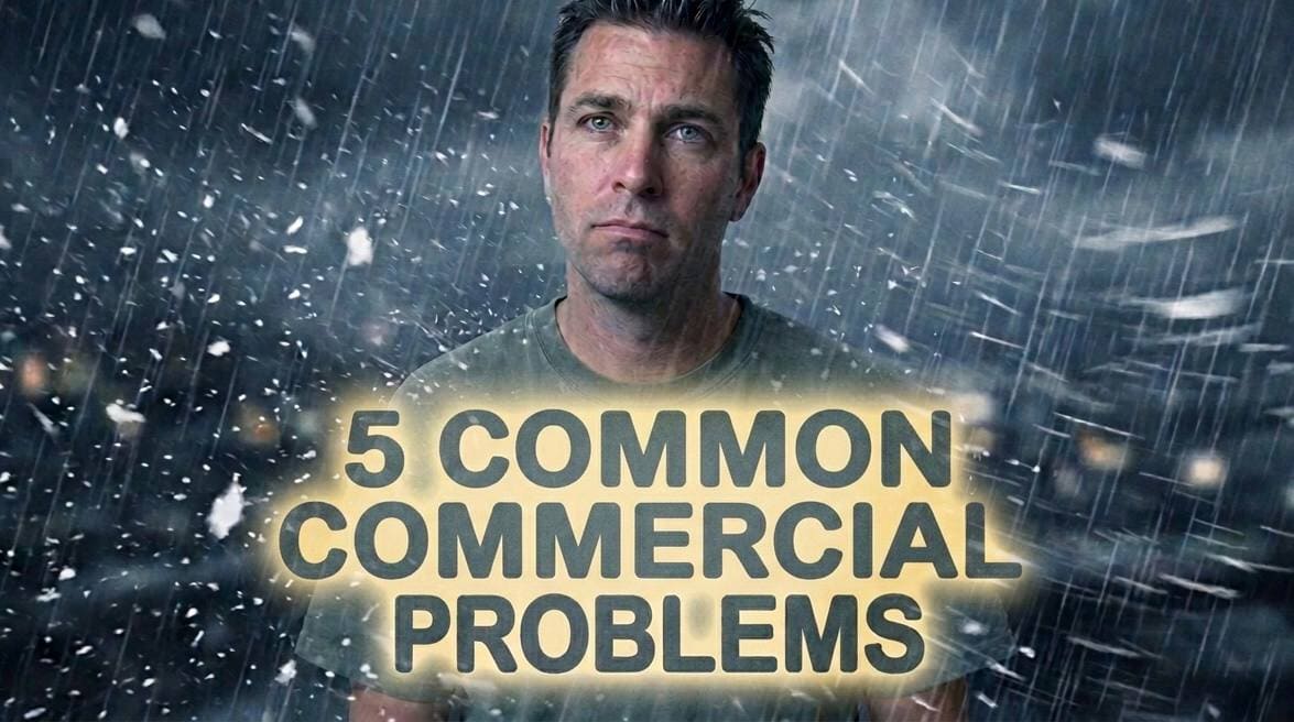 Technician performing emergency board-up on a damaged storefront window in Toronto