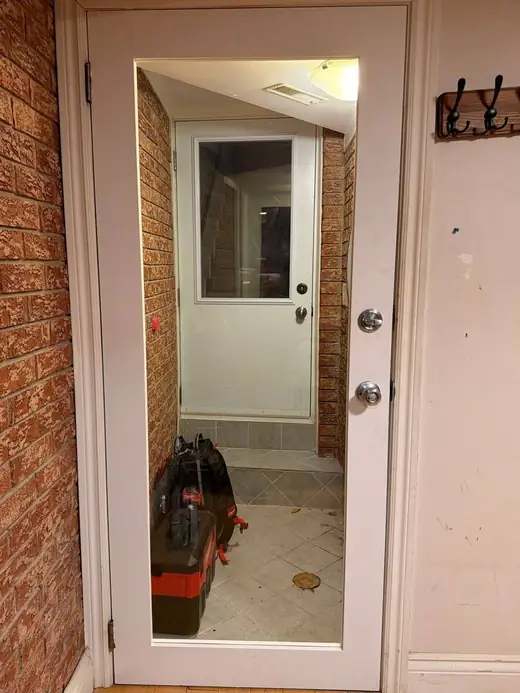 Interior glass door panel replaced in Etobicoke with a clean full-glass finish
