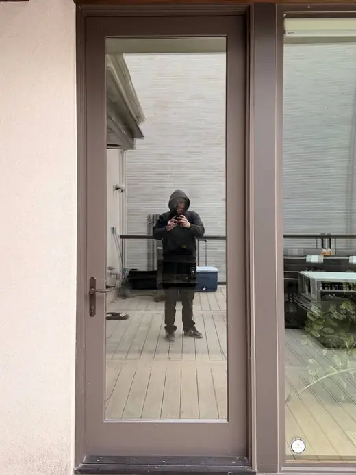 New balcony door glass installed in Georgina within 24 hours of the board-up visit
