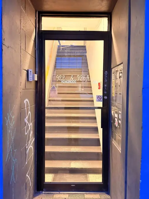 After: Stairwell Entrance Glass Door Replaced for a Pickering Walk-Up - Pickering