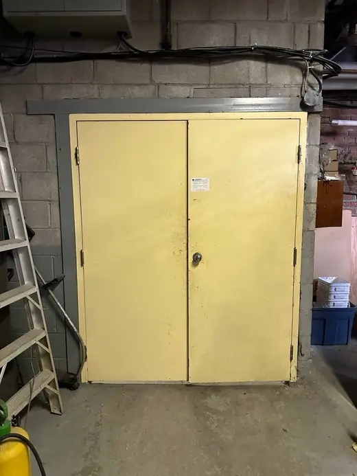 Before double fire-rated steel door replacement near Kennedy Rd and Treverton Park in Scarborough