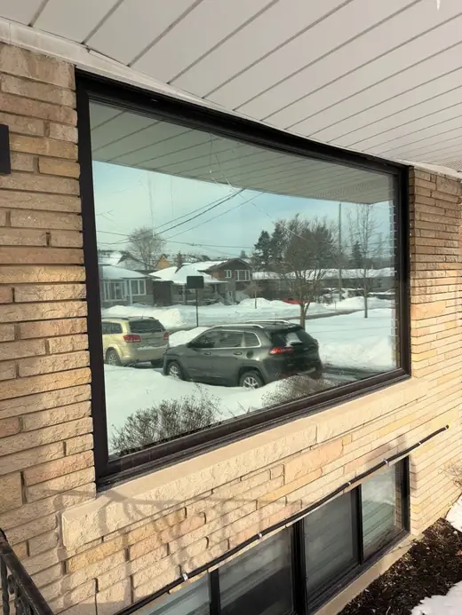 Before: Broken Window Glass Replaced Without Frame Removal in North York - North York, Toronto