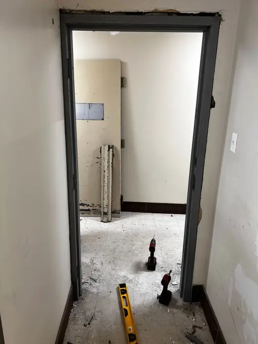 Before: Fire-Rated Metal Laundry Room Door Replacement in Whitby - Whitby