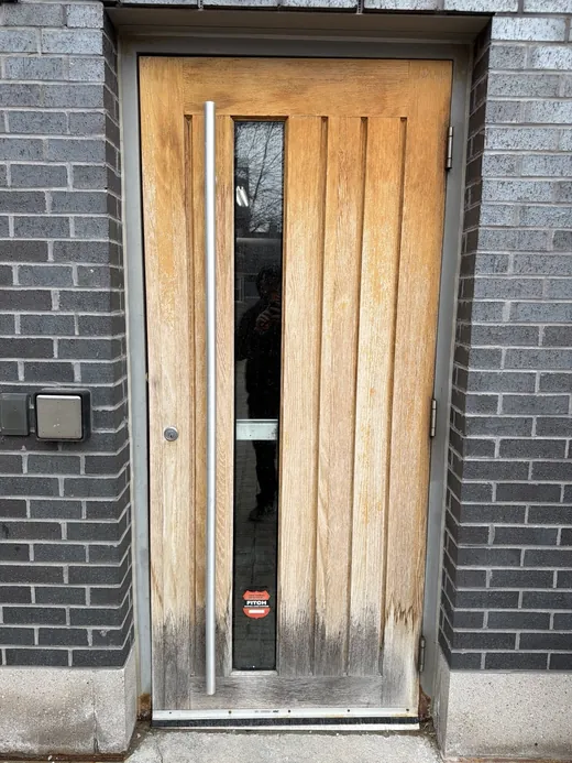 Before: Commercial Entrance Door and Frame Replacement in Mississauga - Mississauga