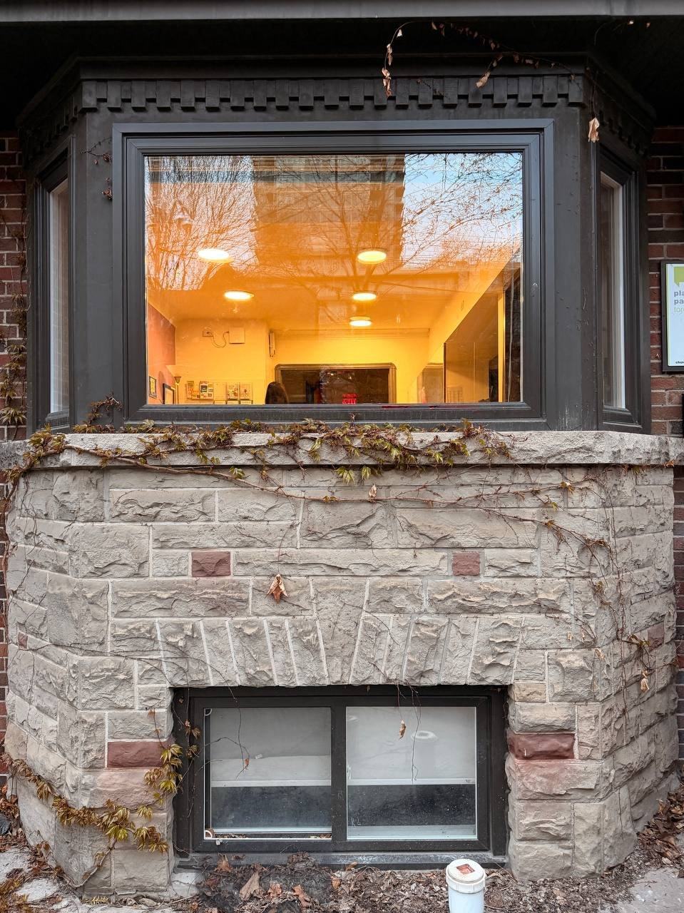 New front bay window glass installed in Whitby with the existing frame kept in place