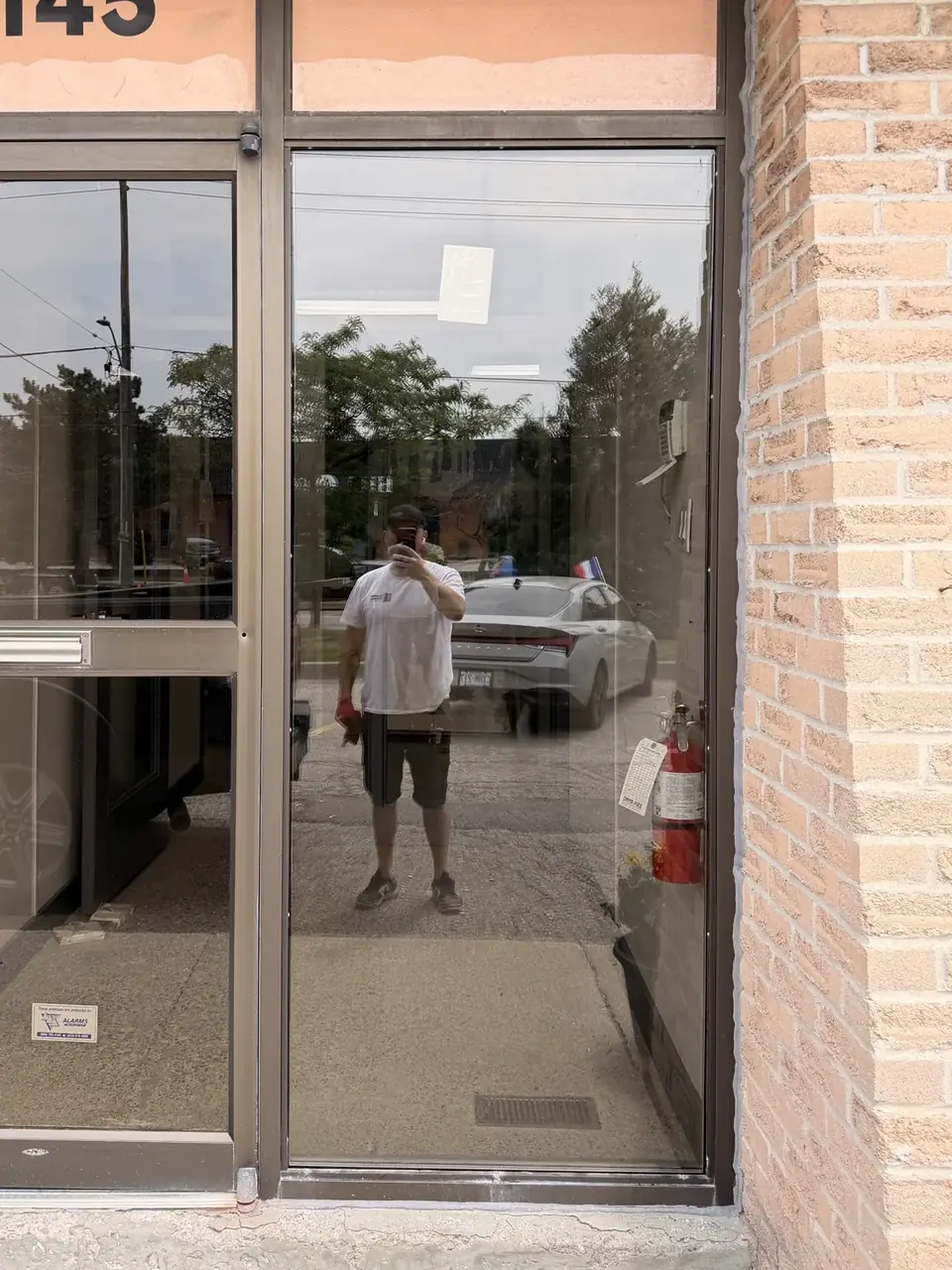 New clear commercial storefront fixed glass panel installed in Mississauga
