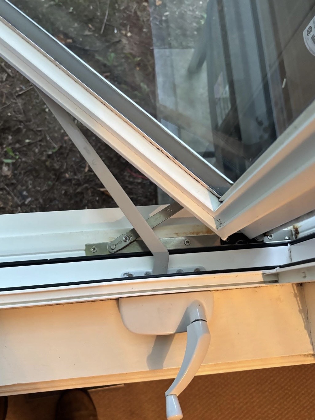 New casement window crank operator installed near Humberwood Park, Toronto